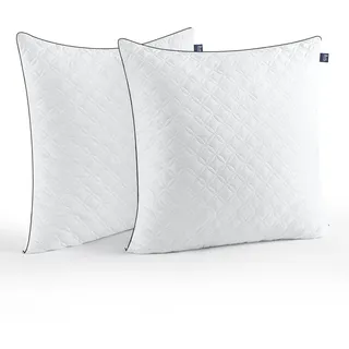 BedStory Kissen Kopfkissen 80x80cm 2er Set, Atmungsaktives Nackenkissen aus 2X1500g Mikrofasern,Waschbare Bettkissen,ko-Tex Zertifiziert