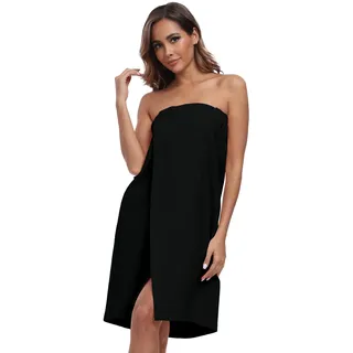 Trek Forte Waffelpique Saunakilt Damen Bademantel Saunatuch mit Gummizug und Klettverschluss 100% Baumwolle Saunasarong