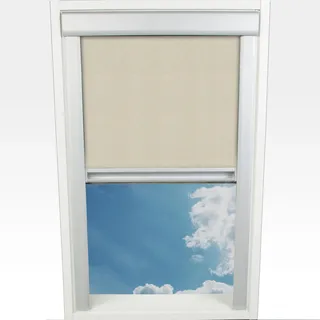 Dachfensterrollo LIEDECO "Verdunkelung" Gr. 7, beige, B:77,5cm H:136cm, Polyester, Rollos, Dachfensterrollo