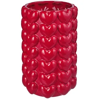 Butlers Vase Statement Herzen , Rot , Stein , 26 cm , Dekoration, Vasen, Keramikvasen