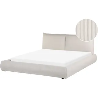 Beliani Polsterbett Beige, Textil, 160x200 cm