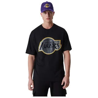 New Era Nba Os Outline Mesh Los Angeles Lakers Kurzarm-t-shirt - Black - S