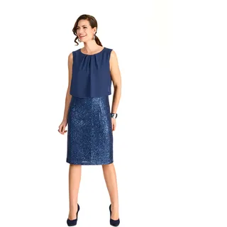 HERMANN LANGE Collection 2-in-1-Kleid, mit Pailletten-Rock, blau