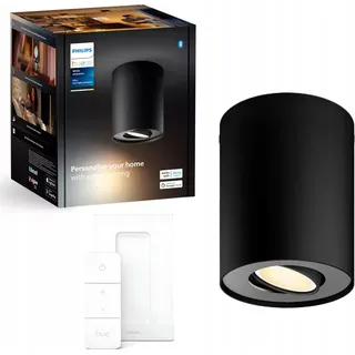 Philips Hue White Amb. Pillar Spot 1 flg. schwarz 350lm DS - Schwarz
