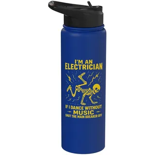Lustiger Elektriker, für Männer, ich bin ein Elektriker, Skelett Stainless Steel Insulated Water Bottle