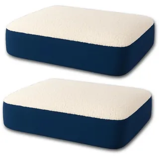 DUALUXE (2) Ergonomisches Gelkissen für Sitzkomfort – 47,5 x 38 x 7 cm – Entlastet Rücken, Gesäß & Beine – Ideal für Bürostuhl, Auto, Home-Office & Rollstuhl – Waschbarer Bezug – Leicht & Tragbar