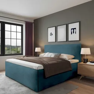 Halmon Schlafkomfort Betten Gent 100 x 200 cm Blau