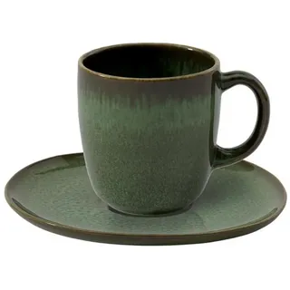 Villeroy & Boch Kaffeetasse mit Untertasse 0,19 l Grün