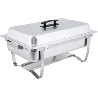 Bc-elec - F433-1 Speisenwärmer Buffetwärmer GN1/1 bain marie mit Deckel, 60x37x29cm - Grau