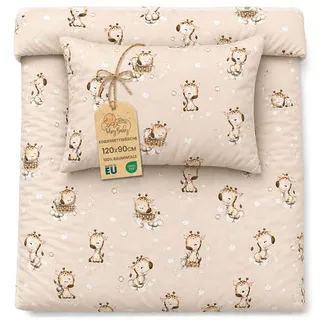 Kinderbettwäsche Baby Bettwäsche 90x120 cm aus Baumwolle - Kinder Set von Duvet Cover 90 x 120 und Kissenbezug 40x60 cm Junge und mädchen babybettwäsche bettbezug für Kleinkind Oeko-Tex