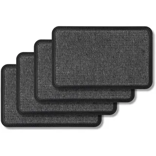Astra Fussmatte AUßEN Border Star 4ER Set , Grau , Textil , 50x80 cm , Teppiche und Böden, Schmutzfangmatten, Fußmatten