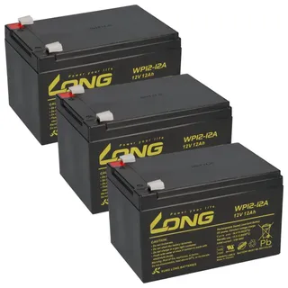 KungLong Kompatibler Akku E Roller E Scooter Quad E Bike 36V 3x 12V 12Ah AGM