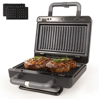 Gadgy 2-in-1 Waffeleisen Matt Schwarz