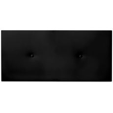 Dreaming Online Kopfteil mit Polsterung Modell Mailand, Bezug aus hochwertigem Kunstleder, inklusive Beschlägen und Schrauben, Holz Lederimitat, Schwarz, 100 x 60 cm (Bett 90)