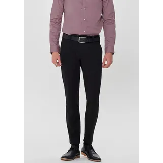 Chinos ONLY & SONS "ONSMARK SLIM GW 0209 PANT NOOS", Herren, Gr. 33, Länge 34, schwarz, Web, Obermaterial: 76% Polyester, 20% Viskose, 4% Elasthan, unifarben, schmal normal, Hosen Chinos