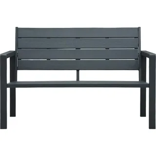 vidaXL Gartenbank 120 cm HDPE Grau Holz-Optik - Grau
