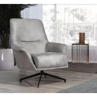 Sessel Design Couch Sofa Relax Leder Lounge Club Sitzer Luxus Sitz Grau Modern - Grau