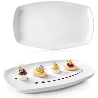 sänger 2-tlg. Servierplatten Set Bilgola in Weiß aus Porzellan | Gr.: onesize