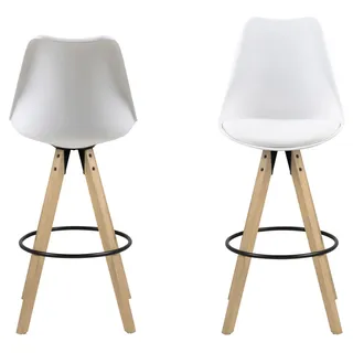 Actona Barhocker Dian 48,5 x 111,5 x 55 cm Weiß