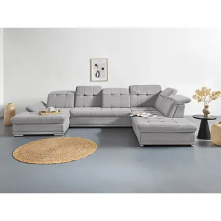 Cotta Wohnlandschaft Polyester U-Form grau