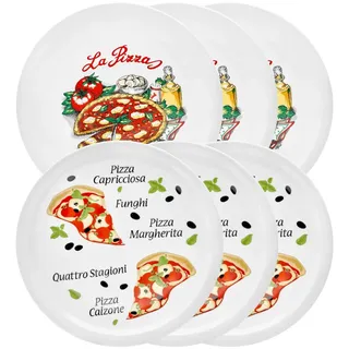 VAN WELL Pizzateller & 30,5 cm Napoli ø Margherita 6er Set