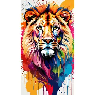 ZHUMUTO Diamond Painting Groß XXL Bilder Set Erwachsene,40x70 cm Löwe,5D Diamant Painting Bilder Erwachsene mit Zubehör Stift Für Wohnzimmer Dekoration