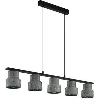 EGLO Hilcott 5-flg. 116 cm rund schwarz