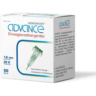 Nodolo Einweglanzettiergeräte 1,6mm 30 G Lanzetten 50 St