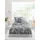 Satin Bettwäsche 4200 floral Baumwolle Grau 135 x 200 cm 80 x 80 cm