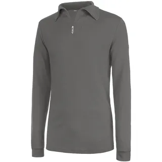 Brandsseller Herren Troyer mit Half-Zip – Leichter Baumwollpullover mit Reißverschluss und Kragen, weich, bequem & atmungsaktiv, ideal für Freizeit & Alltag – Grau, Größe 48