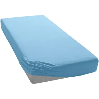 IRISETTE Spannbettlaken Frottee 100 x 200 cm blau