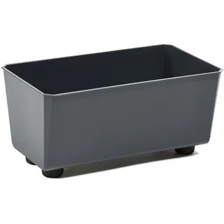 LAMELA Rechteckiger Pflanzkasten mit eleganten Füßen – Antrazit Blumenkübel aus robustem Kunststoff 28,5 x 17 cm, 4,2L – Wetterfest & Pflegeleicht - für Innen & Außen, Anti-meise