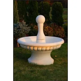 Zierbrunnen Springbrunnen Skulptur Brunnen Deko Garten Fontaine Teich 129cm Neu - Weiß