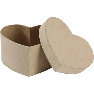 Creativ Company Herz-Box, Herzform, Größe 11,5x11,5 cm, H: 6 cm, 1 Stück