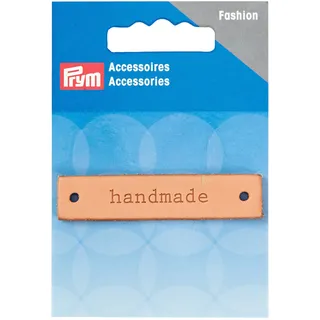 Prym 403795 Handmade Label Leder Natur rechteckig