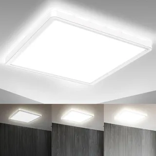 B.K.Licht LED Panel 29,3x29,3 cm - 18W, 2400lm, dimmbar, flach, backlight, neutralweiß, weiß