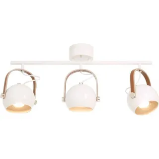 Hanglamp Bow Deckenlampe mit 3 GU10 Spots im skandinavischen Design, weißes Metall, 76 cm lang