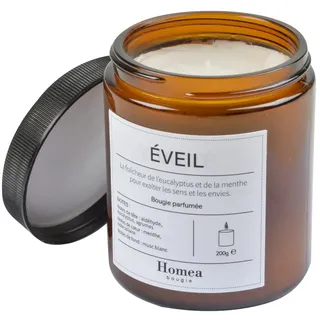Kerze Verrine mit Deckel, Apotheker-Stil, Duft Eveil