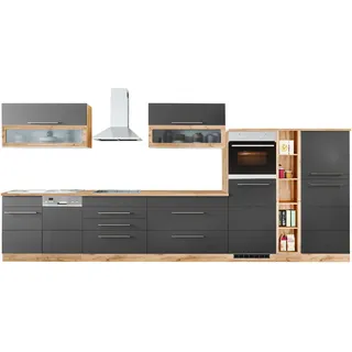 kochstation Küchenzeile KS-Wien 440 cm schwarz