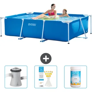 Intex Schwimmbecken rechteckig 220 x 150 x 60 cm inkl. Filterpumpe