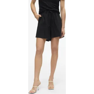 Vero Moda 10306821-Black / Black-XS, Weiblich, Erwachsener, Schwarz, Viskose, Leinen, 55% Linen, 45% Viscose Livaeco by Birla CelluloseTM, Nicht bleichen - Schwarz
