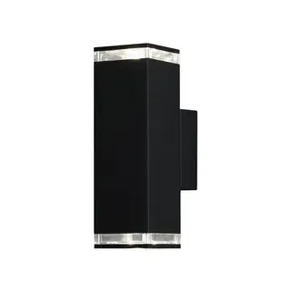 Konstsmide Außenwandleuchte Aluminium BxHxT 7,5 x 23,5 x 11,5 cm ohne Leuchtmittel schwarz