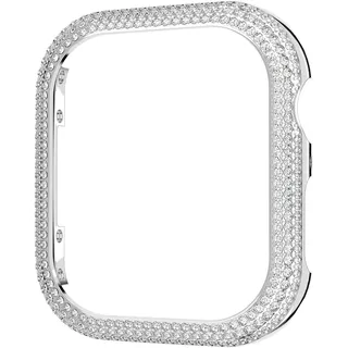 Swarovski Sparkling Gehäuserahmen für Die Apple Watch Series 7, Rhodinierter 41 mm Kristallrahmen