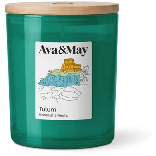 Ava&May Tulum Duftkerze 220g Amber, Jasmin, Patchouli, warm-blumig vegan