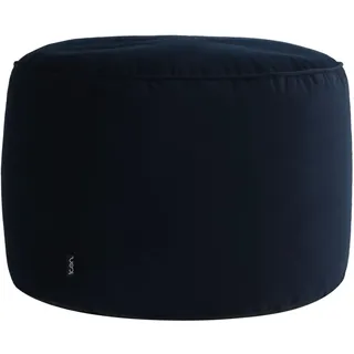 Icon Milano Pouf, Dunkelblau, Samt Sitzsack Hocker, Groß Fußhocker für das Wohnzimmer