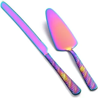 Elegantes Tortenmesser-Set aus Edelstahl