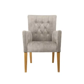 Home Affaire »Cortega Esszimmerstuhl mit Knopfheftung« () 1 Stk.Beingestell Massivholz, bequem gepolstert