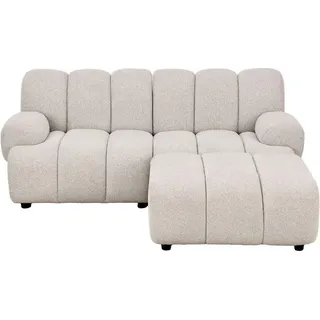 Karin Modulsofa rechtsausgerichtet 2,5 Pers. mit Pouf sandfarben. - Beige