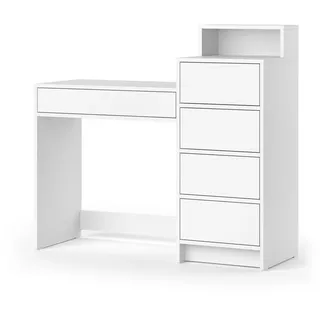Vicco Schminktisch Naara, 110.5 cm mit 5 Schubladen, - Weiß