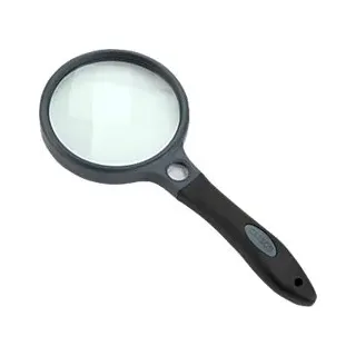 Carson Tragbares Vergrösserungsglas SG-10 SureGrip Schwarz und Grau 96 mm